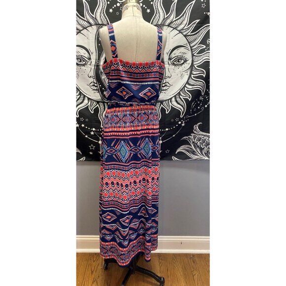 Geometric print Maxi Dress by Signature Robbie Bee Size PL - Picture 2 of 5